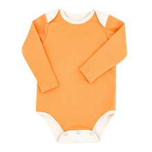 Load image into Gallery viewer, Orange Long Sleeve BoomBoom Blowout Bodysuit - Contains Baby Diaper Blowouts
