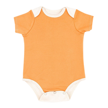 Load image into Gallery viewer, Orange Short Sleeve BoomBoom Blowout Bodysuit - Contains Baby Diaper Blowouts

