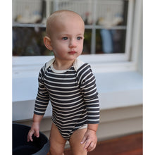 Load image into Gallery viewer, Stripe Long Sleeve BoomBoom Blowout Bodysuit - Contains Baby Diaper Blowouts

